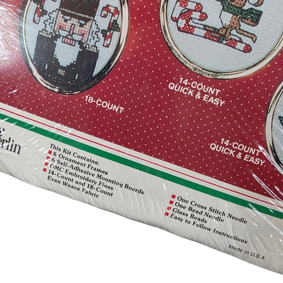 🎄 Vintage Christmas Cross Stitch Ornament Kit – New Berlin Co Holiday Gifts NEW - Picture 3 of 4